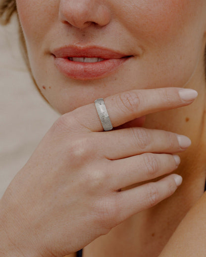 Ammonite Shell Ring Silber