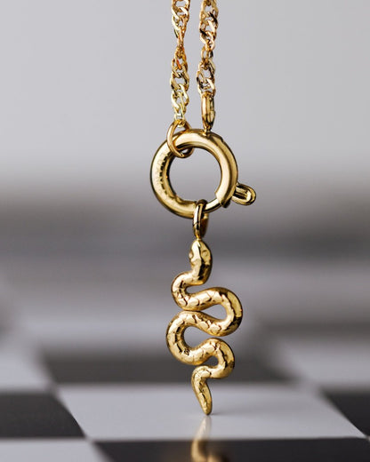 Serpent Singapore Chain Necklace Set Roségold