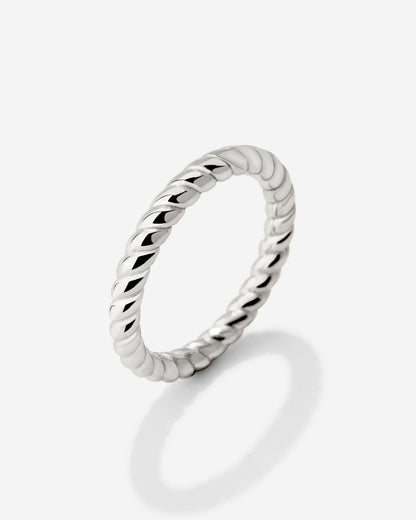 Endless Twist Ring Silber