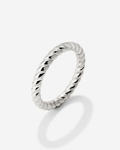 Endless Twist Ring Silber