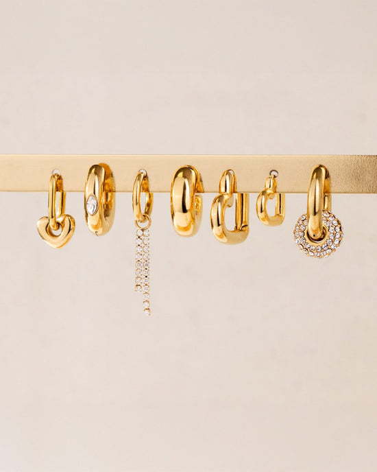 Phat Heart Oval Hoop Set Baby Roségold