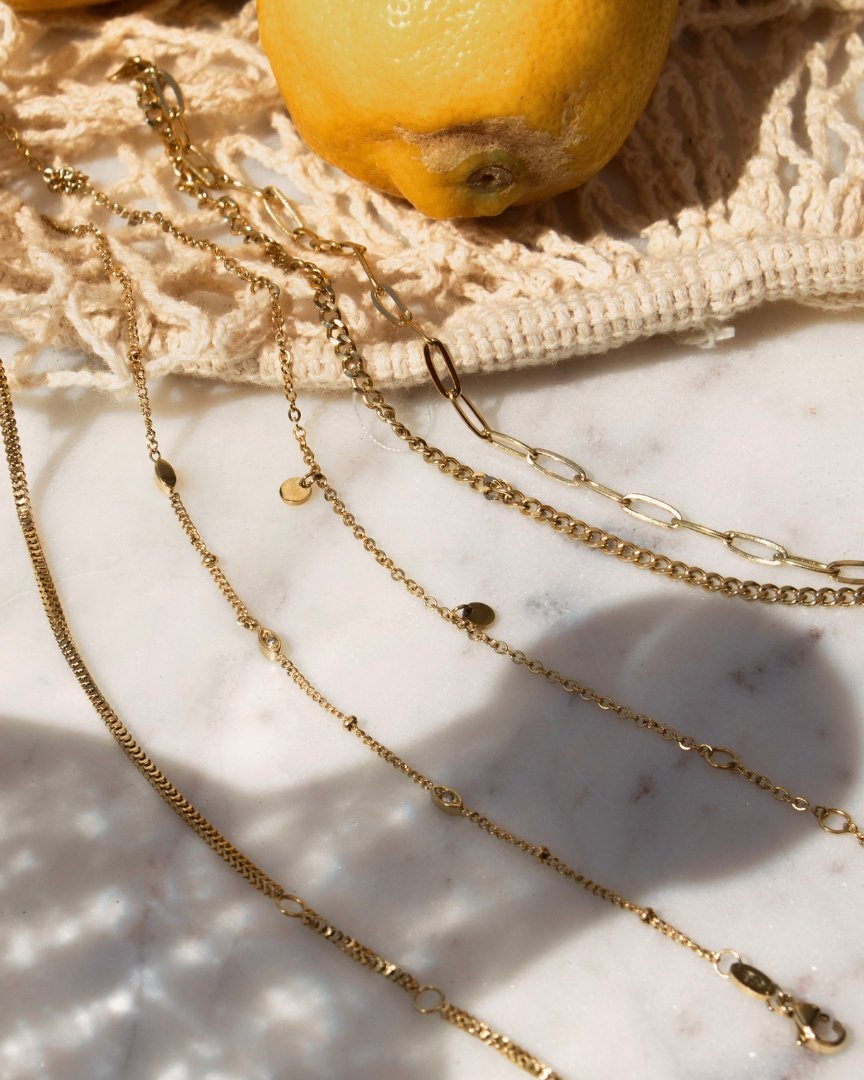 Sparkling Eyes Anklet Gold