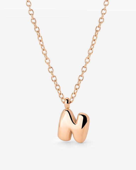 Bubble Letter Necklace Roségold