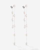 Jules Unique Pearl Fall Studs Silber