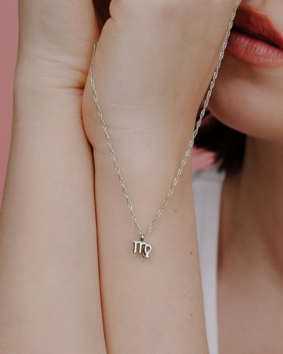 Virgo Bubble Necklace Silber