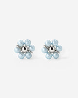 Forever Blue Daisy Studs Silber