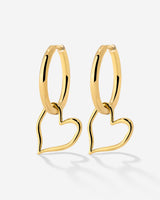 Melting Heart Hoop Set Medium Gold