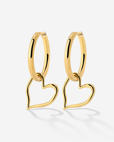 Melting Heart Hoop Set Medium Gold