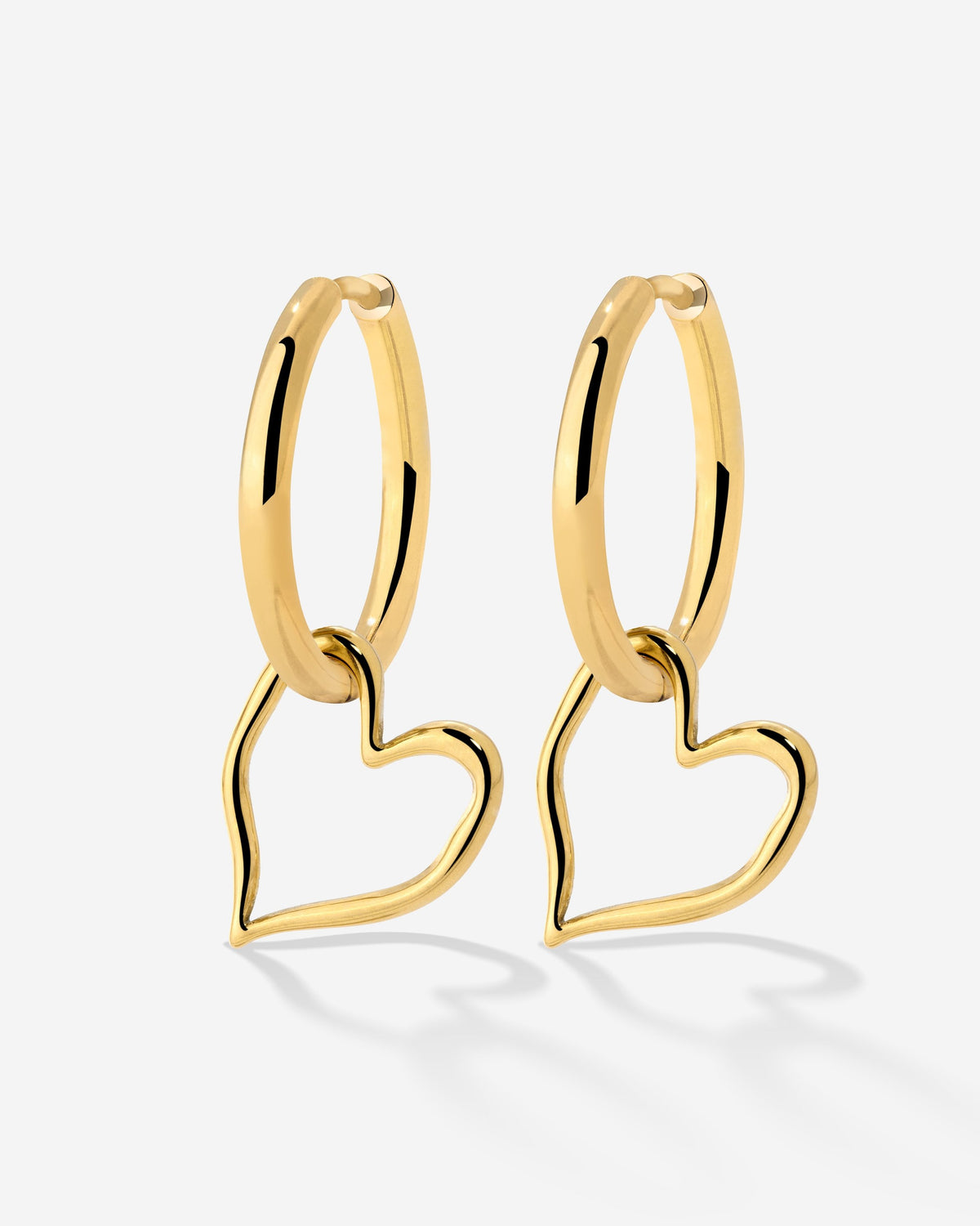 Melting Heart Hoop Set Medium Gold