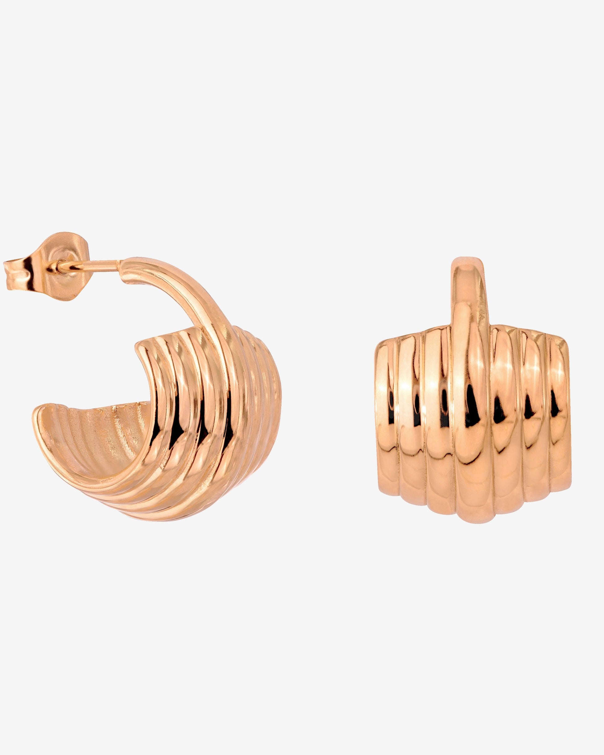 Winding Hoop Studs Roségold