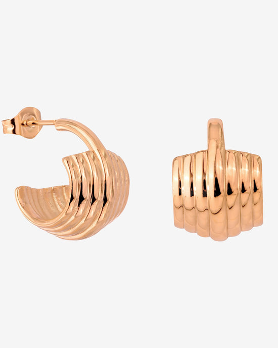 Winding Hoop Studs Roségold