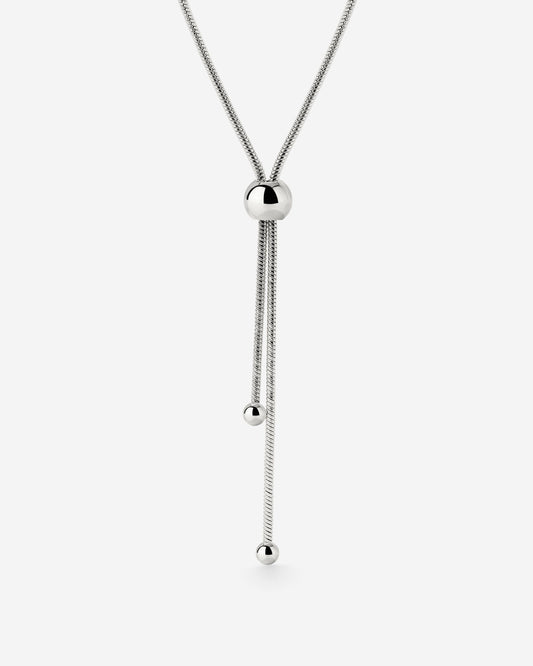 Simple Elegance Y-Necklace Silver
