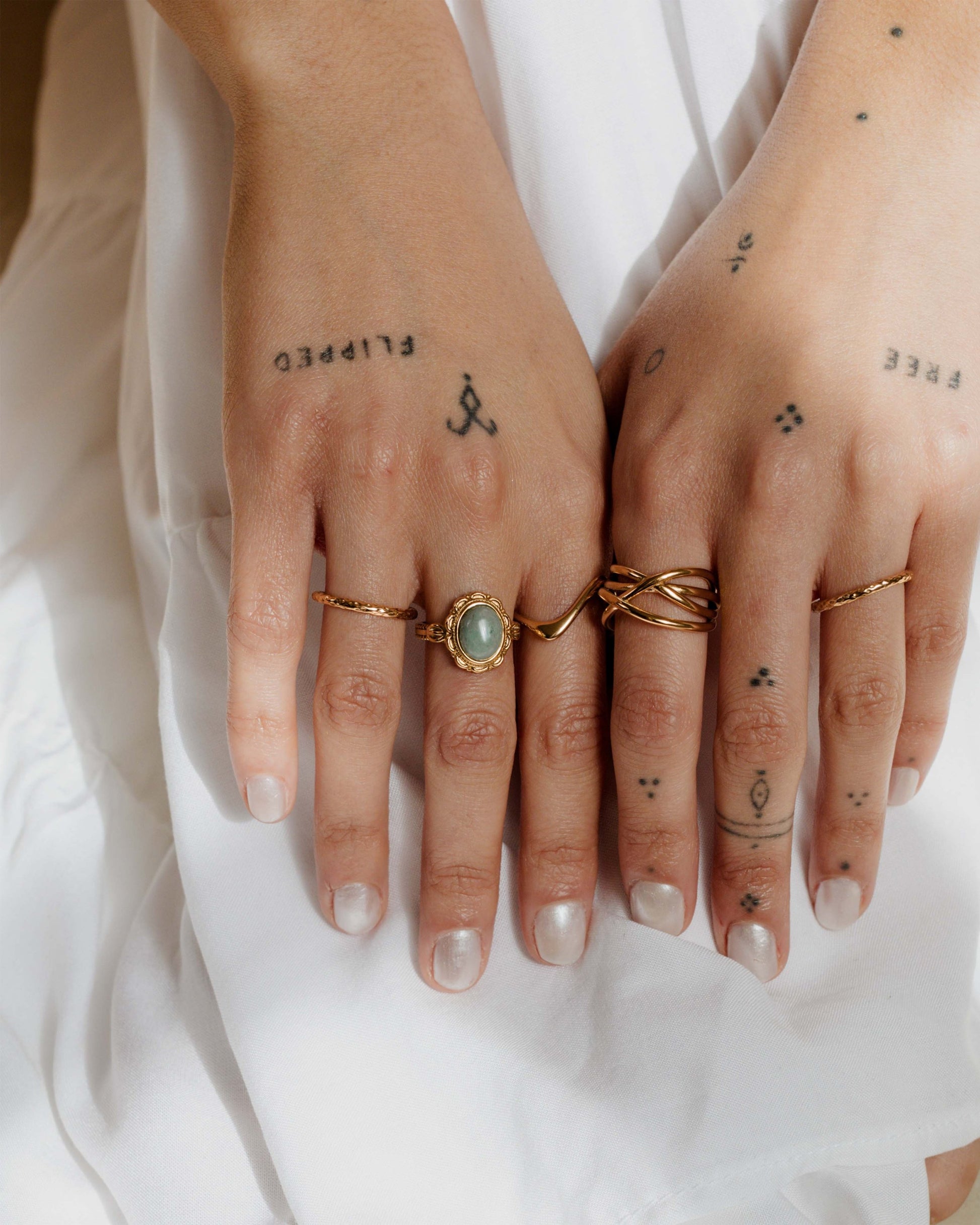 Sea Glass Ring Roségold