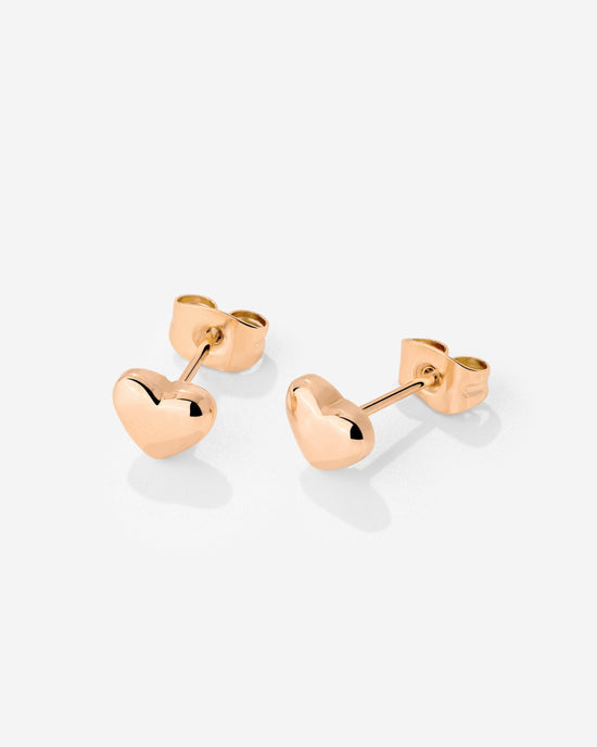 Lovely Heart Studs Roségold