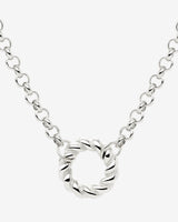 Twisted Donut Necklace Silber