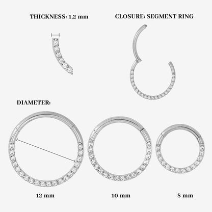 Radiant Click Piercing Silber