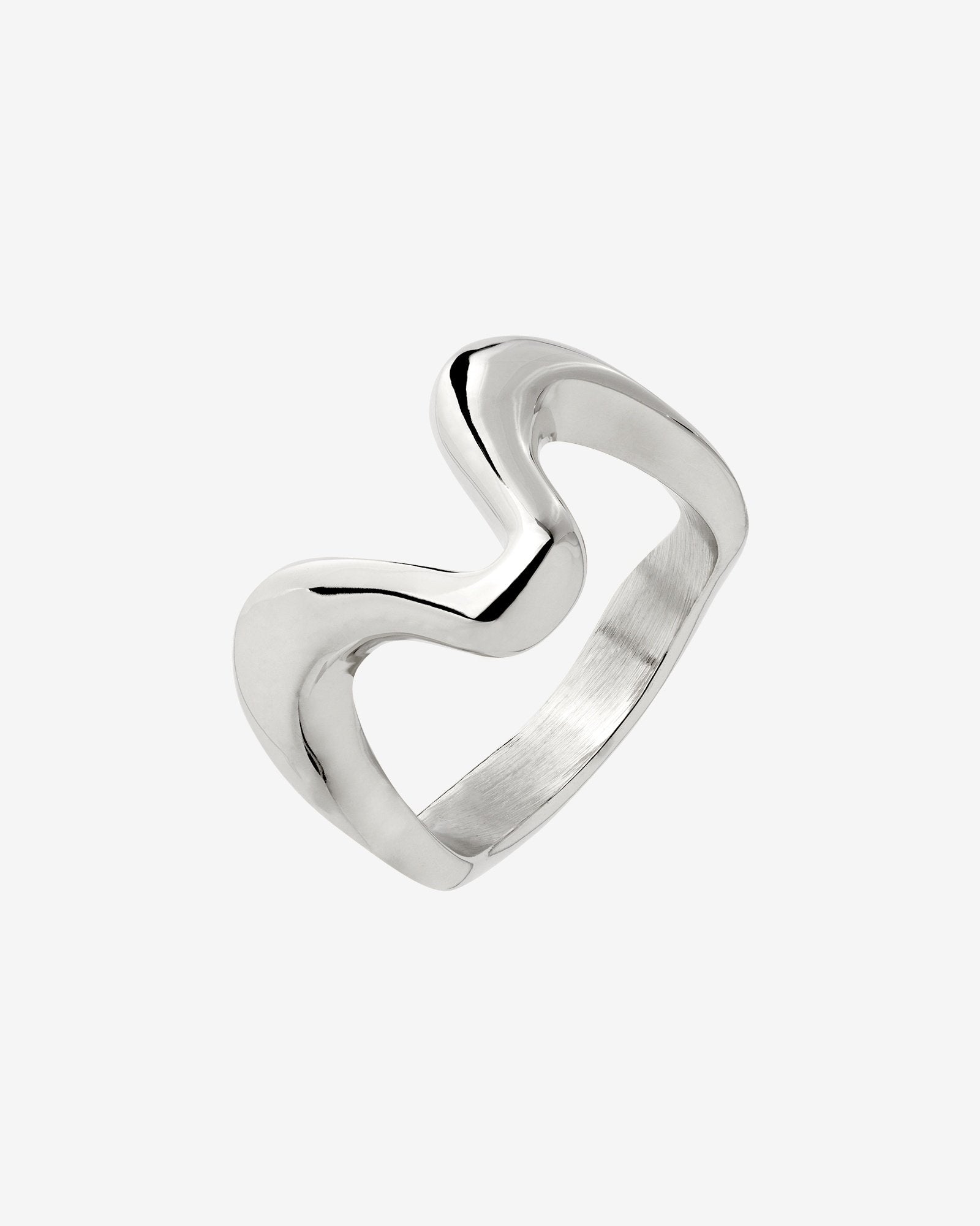 High 'n' Low Ring Silber