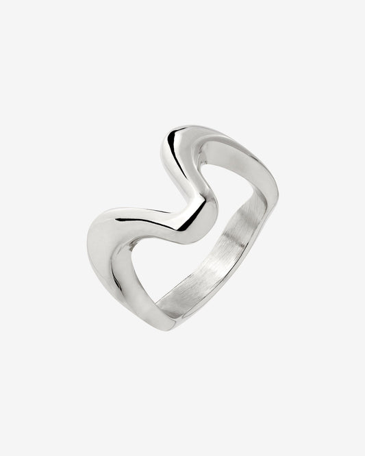 High 'n' Low Ring Silber