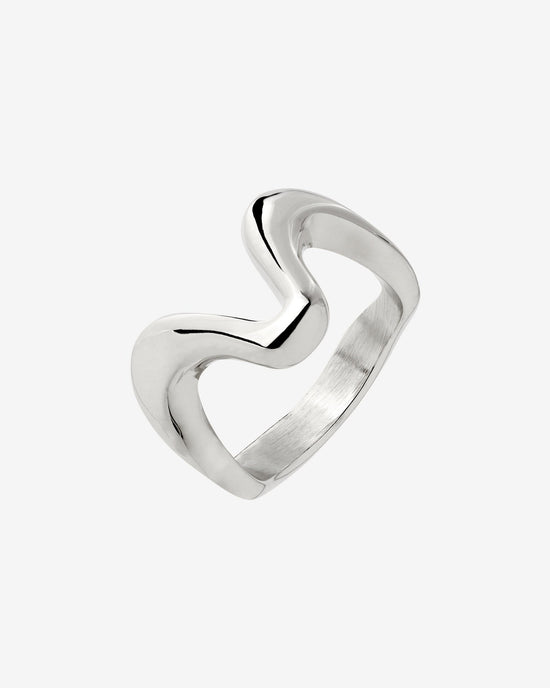 High 'n' Low Ring Silber