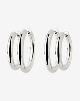 Chunky Lover Hoop Bundle Medium Silber