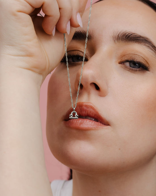 Libra Bubble Necklace Silber