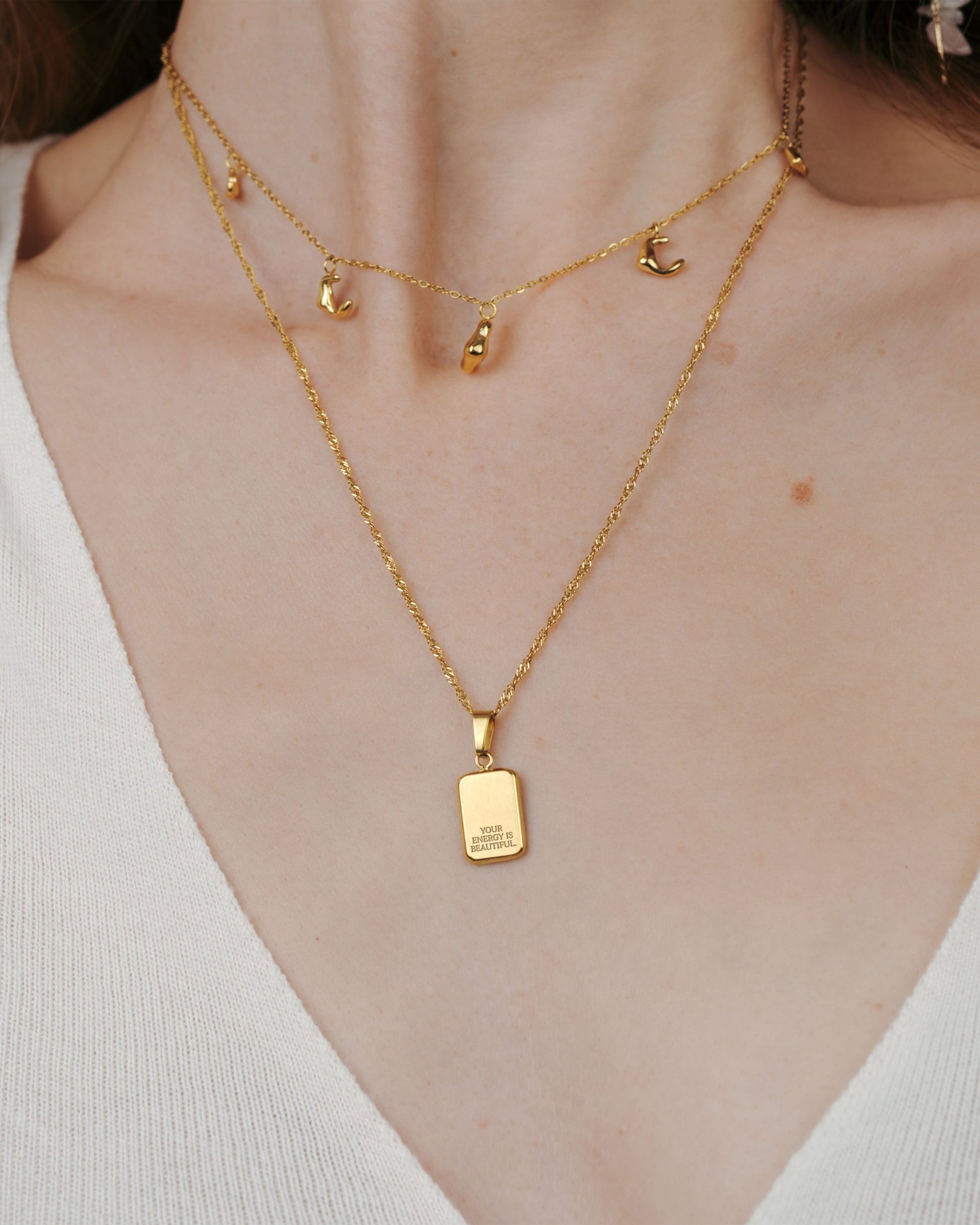 Your energy is beautiful Necklace Gold