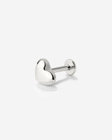 Lovely Heart Piercing Stud Silber