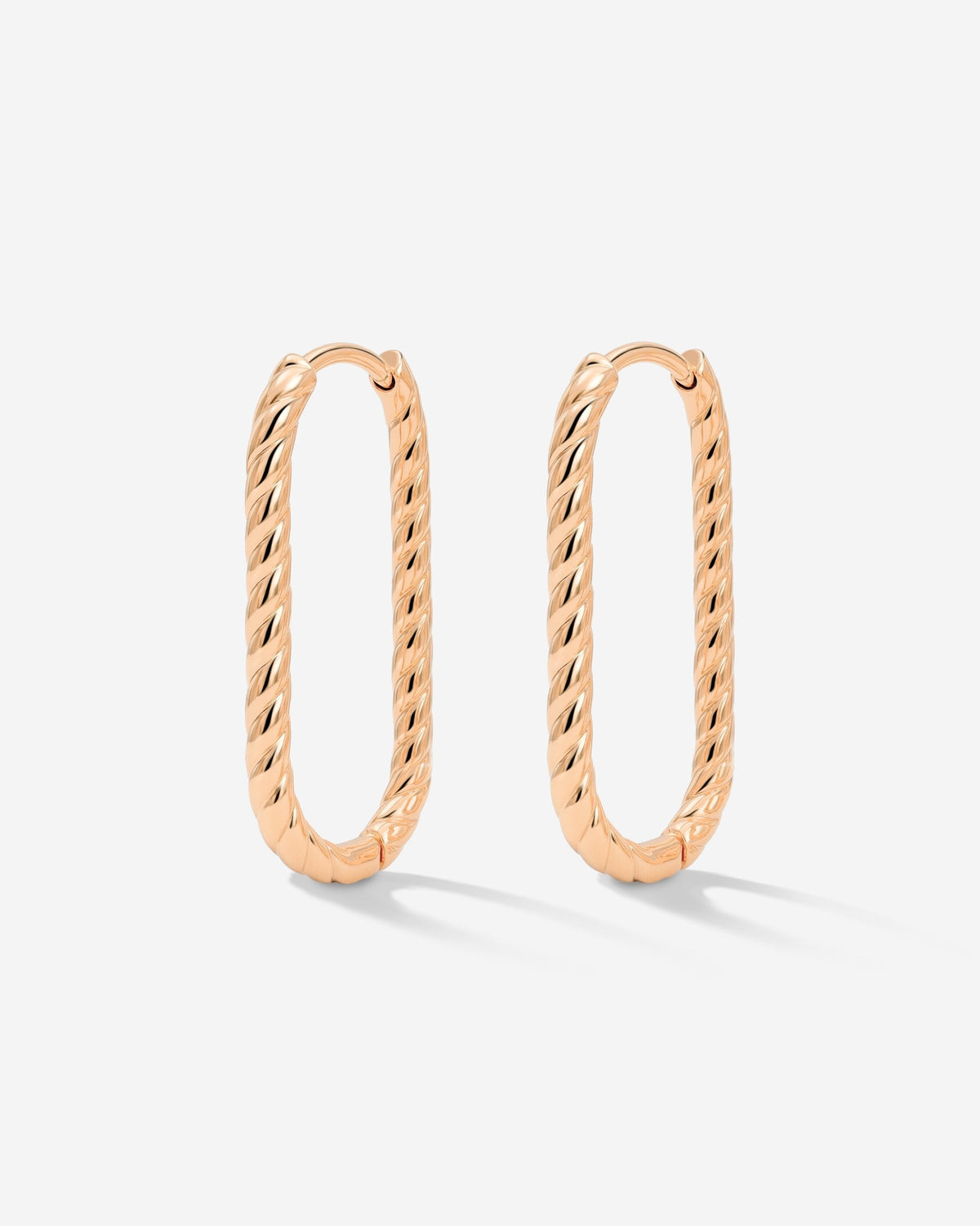 Oval Twisted Hoops Small Roségold
