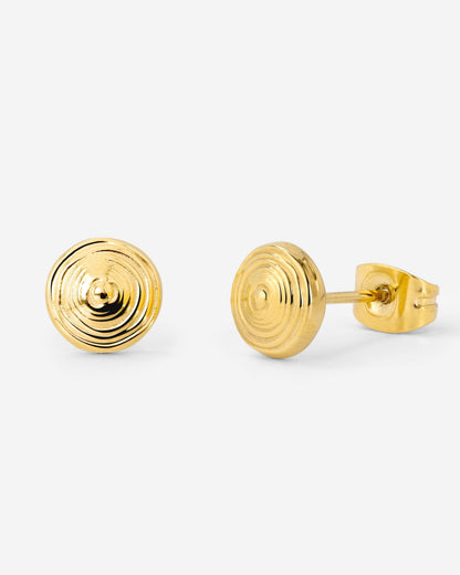 Ocean's Echo Studs Gold