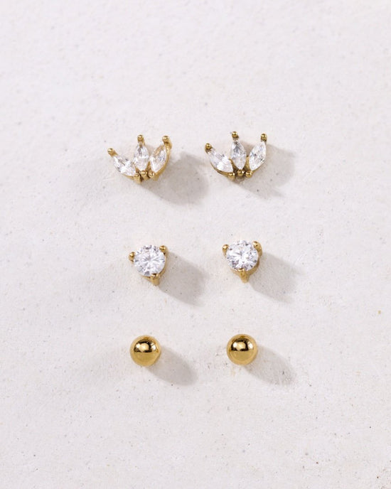 Delicate Bead Studs Roségold