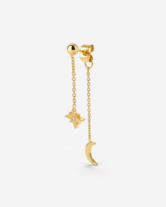 Shiny Ines Stud Earring Gold