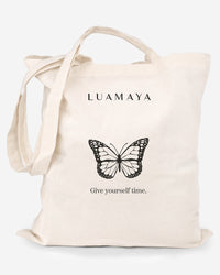 Jutetasche Give yourself time