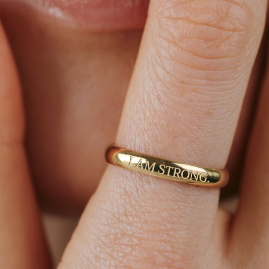 I am strong Ring Gold