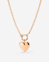 Lovely Heart Classic Chain Necklace Set Roségold