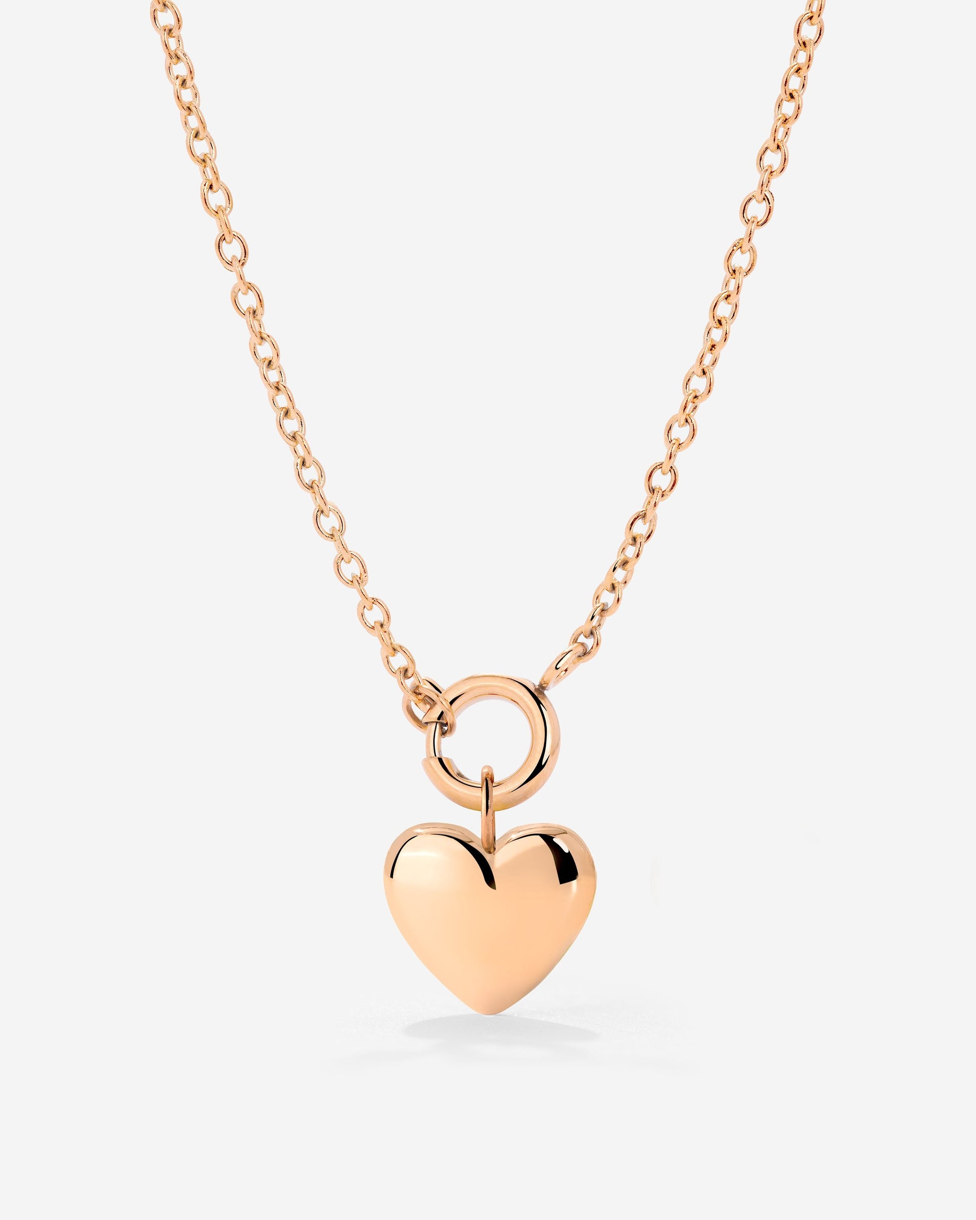 Lovely Heart Classic Chain Necklace Set Roségold