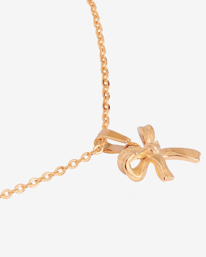 Pretty Ribbon Necklace Roségold