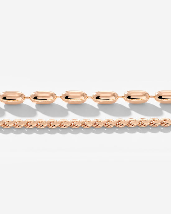 Droplet Double Necklace Roségold
