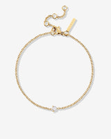Solitaire Stone Bracelet Gold