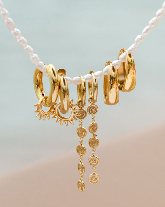 Sweet Swirl Hoop Set Small Gold