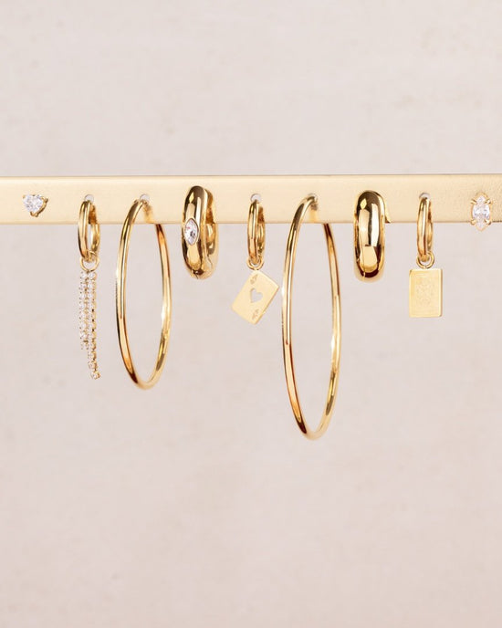 Like a Queen Oval Hoop Set Baby Silber