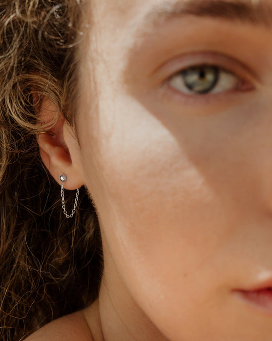 Chained Studs Silber