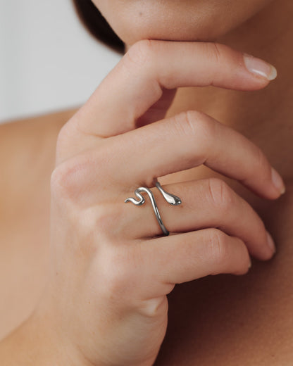 Slim Snake Ring Silber