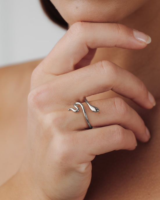 Slim Snake Ring Silber