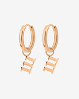 Angel Number 111 Hoop Set Small Rose Gold