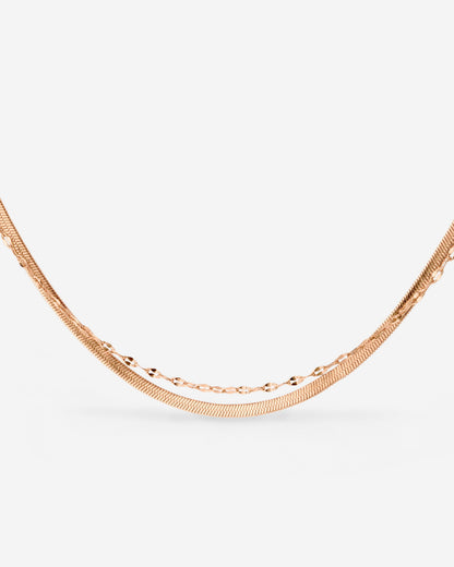 Aligned Double Necklace