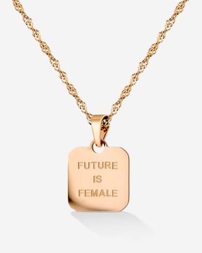 Future is female Necklace Roségold