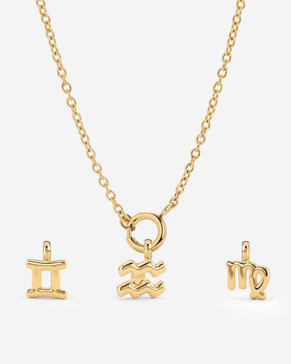 Classic Chain Charm Necklace Set