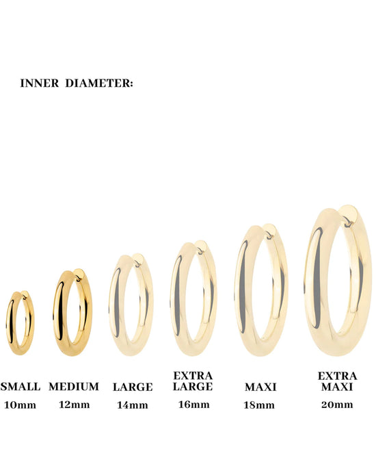 Chunky Lover Hoop Bundle Small Gold