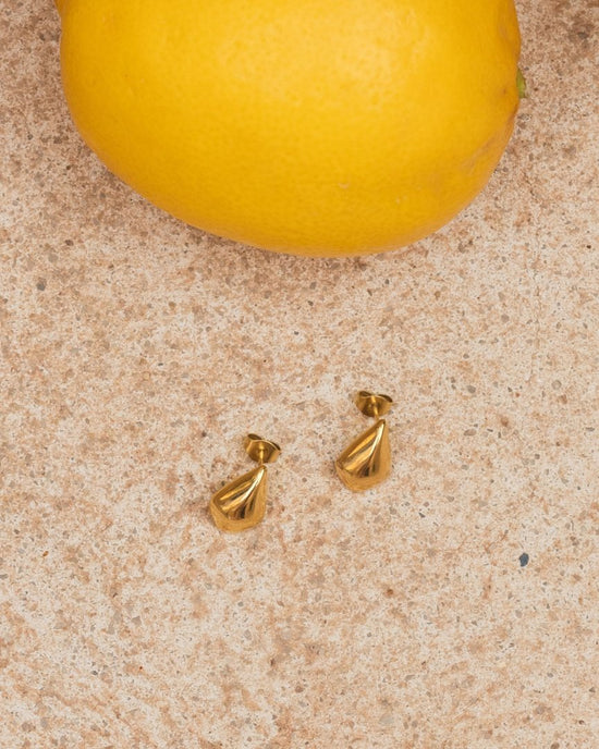 Happy Tears Studs Gold