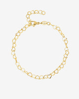 Heart after Heart Bracelet Gold